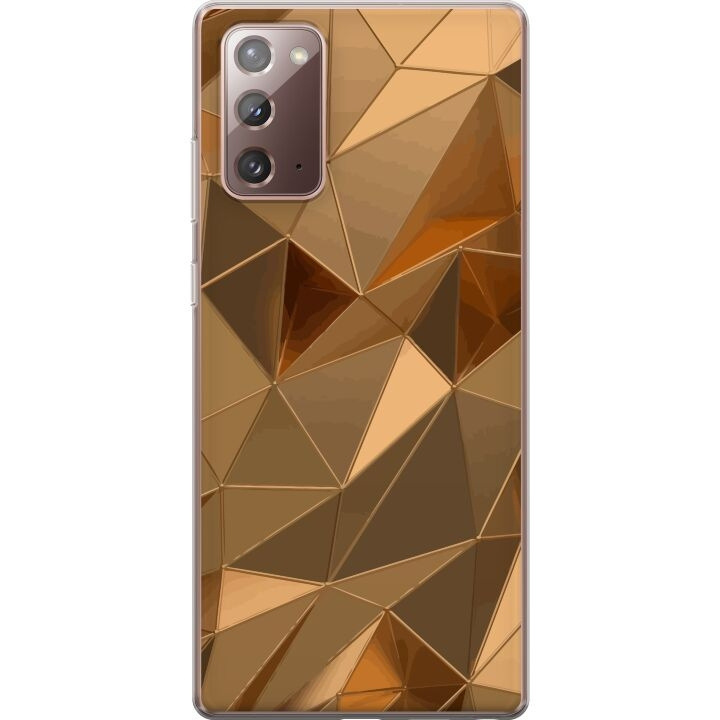 Mobilskal till Samsung Galaxy Note20 med 3D Guld motiv i gruppen SMARTPHONE & SURFPLATTOR / Mobilskydd / Samsung hos TP E-commerce Nordic AB (A60683)