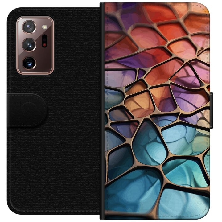Plånboksfodral till Samsung Galaxy Note20 Ultra med Metalliskt mönster motiv i gruppen SMARTPHONE & SURFPLATTOR / Mobilskydd / Samsung hos TP E-commerce Nordic AB (A60696)