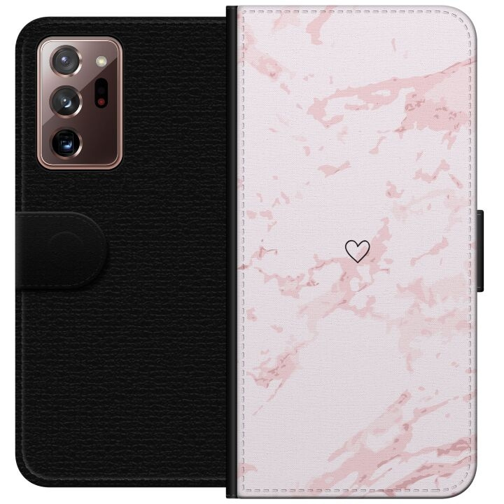 Plånboksfodral till Samsung Galaxy Note20 Ultra med Rosa Hjärta motiv i gruppen SMARTPHONE & SURFPLATTOR / Mobilskydd / Samsung hos TP E-commerce Nordic AB (A60709)