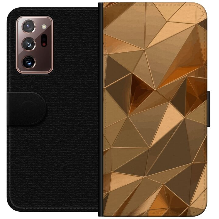 Plånboksfodral till Samsung Galaxy Note20 Ultra med 3D Guld motiv i gruppen SMARTPHONE & SURFPLATTOR / Mobilskydd / Samsung hos TP E-commerce Nordic AB (A60710)