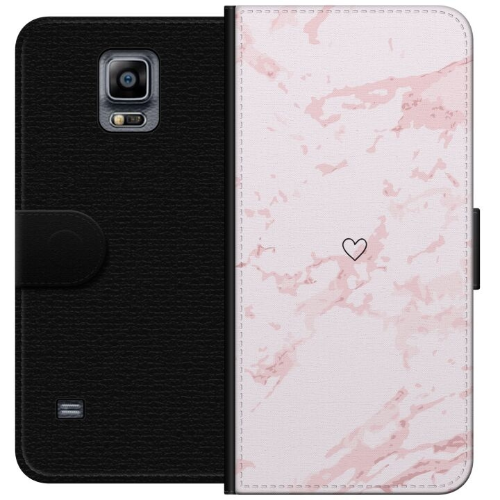 Plånboksfodral till Samsung Galaxy Note 4 med Rosa Hjärta motiv i gruppen SMARTPHONE & SURFPLATTOR / Mobilskydd / Samsung hos TP E-commerce Nordic AB (A60763)