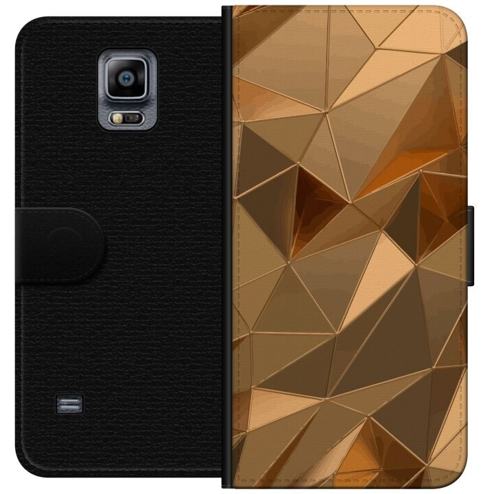 Plånboksfodral till Samsung Galaxy Note 4 med 3D Guld motiv i gruppen SMARTPHONE & SURFPLATTOR / Mobilskydd / Samsung hos TP E-commerce Nordic AB (A60764)