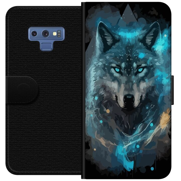Plånboksfodral till Samsung Galaxy Note9 med Varg motiv i gruppen SMARTPHONE & SURFPLATTOR / Mobilskydd / Samsung hos TP E-commerce Nordic AB (A60772)