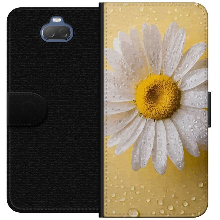 Plånboksfodral till Sony Xperia 10 med Porslinsblomma motiv i gruppen SMARTPHONE & SURFPLATTOR / Mobilskydd / Sony hos TP E-commerce Nordic AB (A60821)