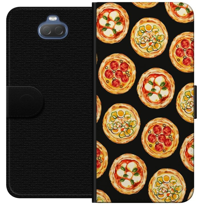 Plånboksfodral till Sony Xperia 10 med Pizza motiv i gruppen SMARTPHONE & SURFPLATTOR / Mobilskydd / Sony hos TP E-commerce Nordic AB (A60834)