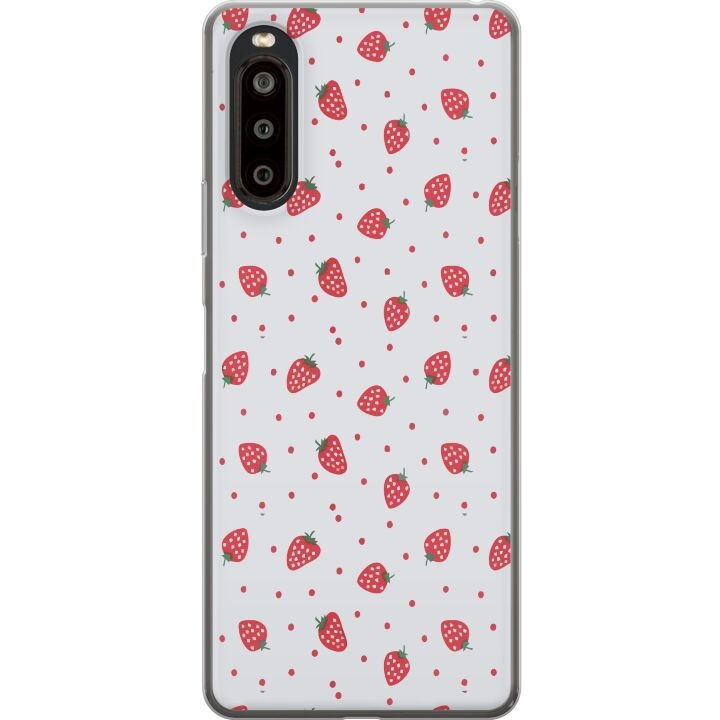 Mobilskal till Sony Xperia 10 II med Jordgubbar motiv i gruppen SMARTPHONE & SURFPLATTOR / Mobilskydd / Sony hos TP E-commerce Nordic AB (A60892)