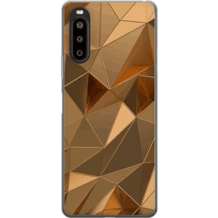 Mobilskal till Sony Xperia 10 II med 3D Guld motiv i gruppen SMARTPHONE & SURFPLATTOR / Mobilskydd / Sony hos TP E-commerce Nordic AB (A60899)