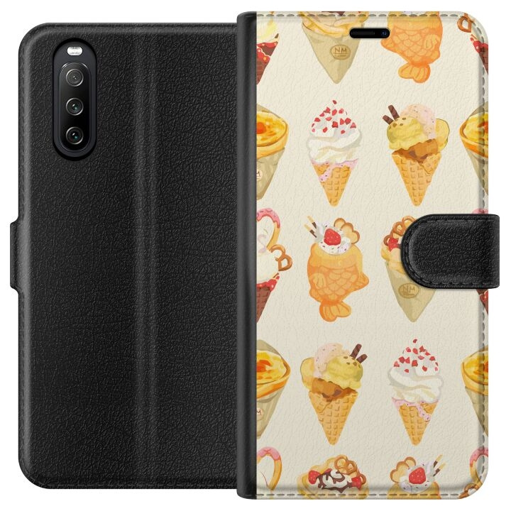 Plånboksfodral till Sony Xperia 10 III med Glassigt motiv i gruppen SMARTPHONE & SURFPLATTOR / Mobilskydd / Sony hos TP E-commerce Nordic AB (A60913)