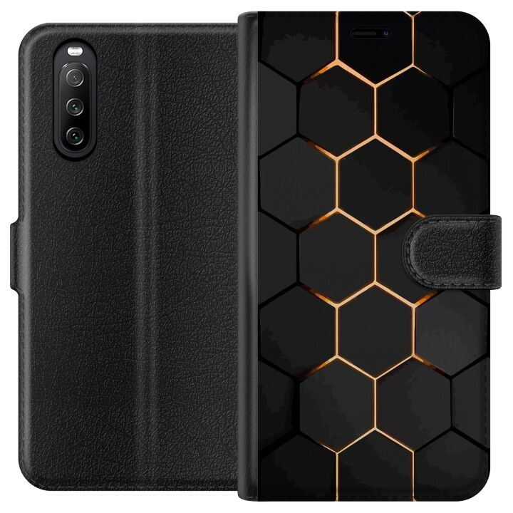 Plånboksfodral till Sony Xperia 10 III med Lyxigt Mönster motiv i gruppen SMARTPHONE & SURFPLATTOR / Mobilskydd / Sony hos TP E-commerce Nordic AB (A60927)