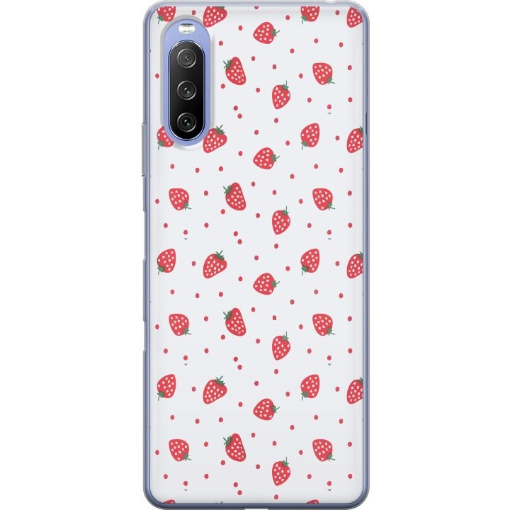 Mobilskal till Sony Xperia 10 III med Jordgubbar motiv i gruppen SMARTPHONE & SURFPLATTOR / Mobilskydd / Sony hos TP E-commerce Nordic AB (A60946)