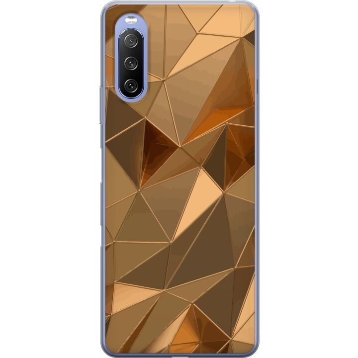 Mobilskal till Sony Xperia 10 III med 3D Guld motiv i gruppen SMARTPHONE & SURFPLATTOR / Mobilskydd / Sony hos TP E-commerce Nordic AB (A60953)