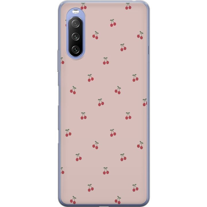 Mobilskal till Sony Xperia 10 III Lite med Körsbär motiv i gruppen SMARTPHONE & SURFPLATTOR / Mobilskydd / Sony hos TP E-commerce Nordic AB (A60963)