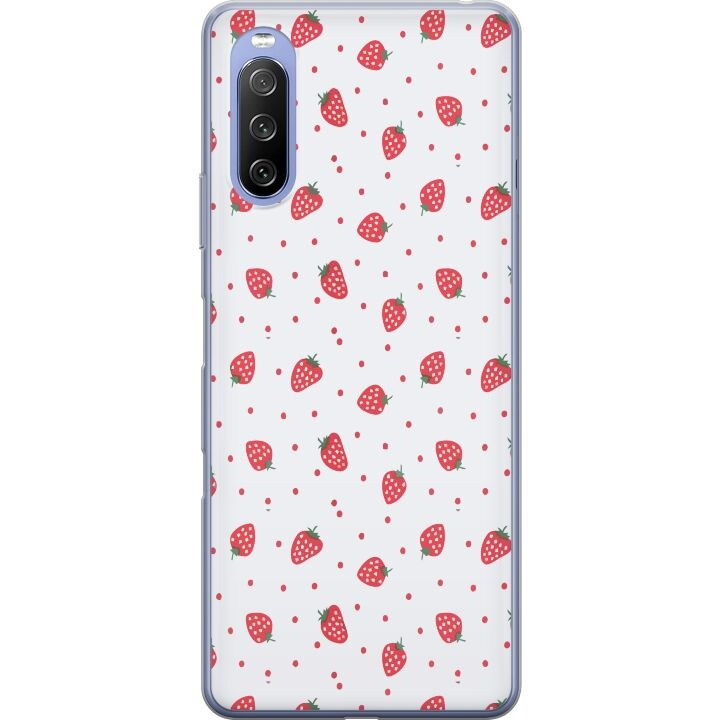 Mobilskal till Sony Xperia 10 III Lite med Jordgubbar motiv i gruppen SMARTPHONE & SURFPLATTOR / Mobilskydd / Sony hos TP E-commerce Nordic AB (A60973)