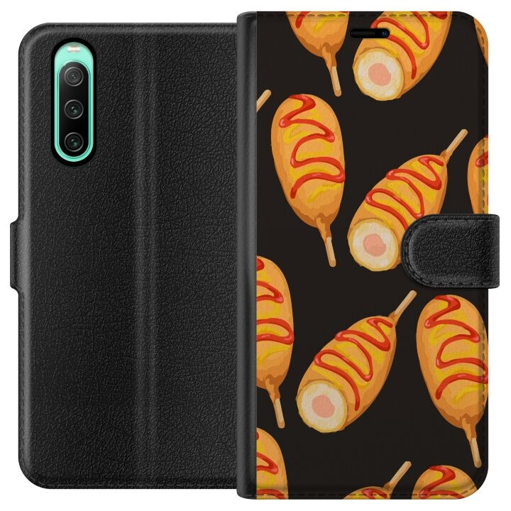 Plånboksfodral till Sony Xperia 10 IV med Kycklingklubba motiv i gruppen SMARTPHONE & SURFPLATTOR / Mobilskydd / Sony hos TP E-commerce Nordic AB (A60992)