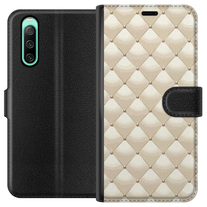 Plånboksfodral till Sony Xperia 10 IV med Guldglans motiv i gruppen SMARTPHONE & SURFPLATTOR / Mobilskydd / Sony hos TP E-commerce Nordic AB (A61009)