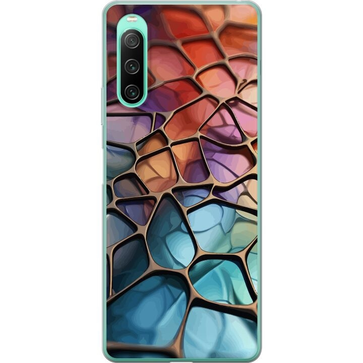 Mobilskal till Sony Xperia 10 IV med Metalliskt mönster motiv i gruppen SMARTPHONE & SURFPLATTOR / Mobilskydd / Sony hos TP E-commerce Nordic AB (A61020)