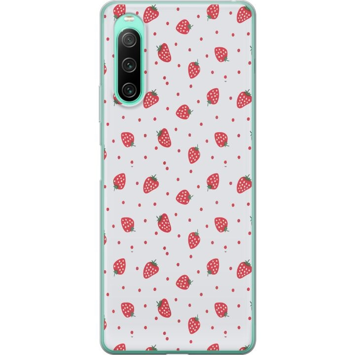 Mobilskal till Sony Xperia 10 IV med Jordgubbar motiv i gruppen SMARTPHONE & SURFPLATTOR / Mobilskydd / Sony hos TP E-commerce Nordic AB (A61027)