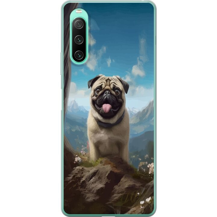 Mobilskal till Sony Xperia 10 IV med Glad Hund motiv i gruppen SMARTPHONE & SURFPLATTOR / Mobilskydd / Sony hos TP E-commerce Nordic AB (A61028)