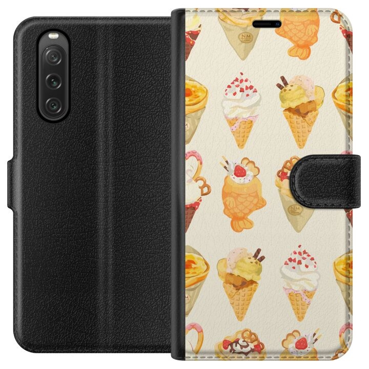 Plånboksfodral till Sony Xperia 10 V med Glassigt motiv i gruppen SMARTPHONE & SURFPLATTOR / Mobilskydd / Sony hos TP E-commerce Nordic AB (A61048)