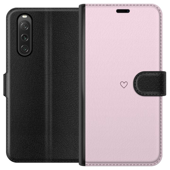 Plånboksfodral till Sony Xperia 10 V med Hjärta motiv i gruppen SMARTPHONE & SURFPLATTOR / Mobilskydd / Sony hos TP E-commerce Nordic AB (A61056)