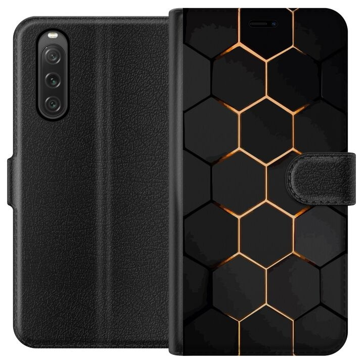 Plånboksfodral till Sony Xperia 10 V med Lyxigt Mönster motiv i gruppen SMARTPHONE & SURFPLATTOR / Mobilskydd / Sony hos TP E-commerce Nordic AB (A61062)