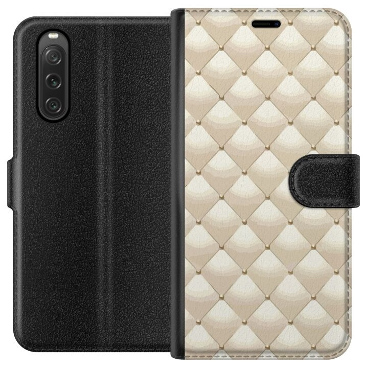 Plånboksfodral till Sony Xperia 10 V med Guldglans motiv i gruppen SMARTPHONE & SURFPLATTOR / Mobilskydd / Sony hos TP E-commerce Nordic AB (A61063)
