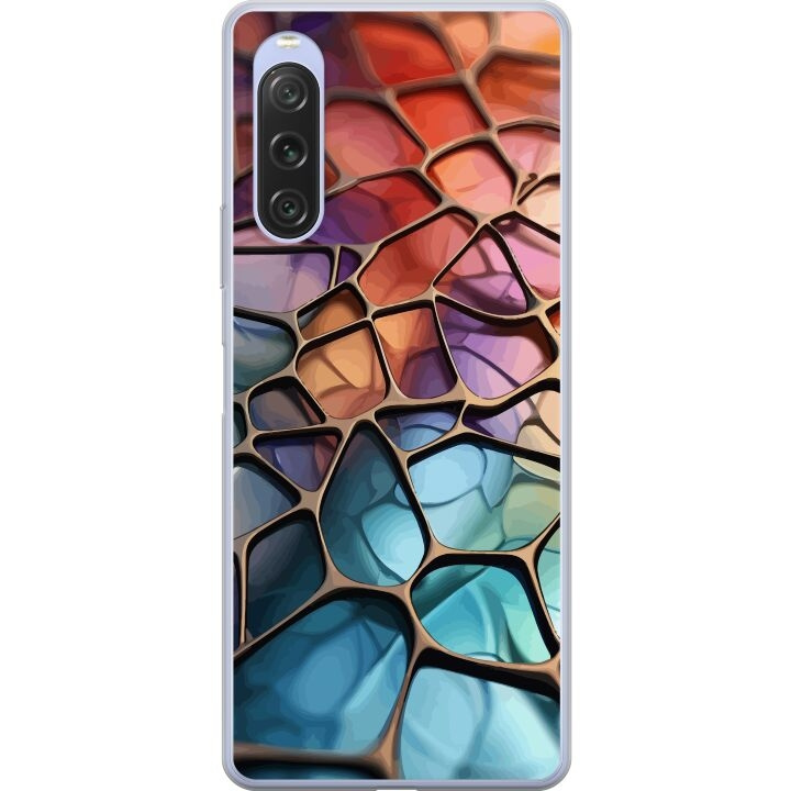 Mobilskal till Sony Xperia 10 V med Metalliskt mönster motiv i gruppen SMARTPHONE & SURFPLATTOR / Mobilskydd / Sony hos TP E-commerce Nordic AB (A61074)