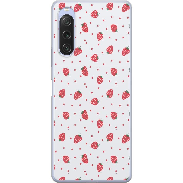 Mobilskal till Sony Xperia 10 V med Jordgubbar motiv i gruppen SMARTPHONE & SURFPLATTOR / Mobilskydd / Sony hos TP E-commerce Nordic AB (A61081)