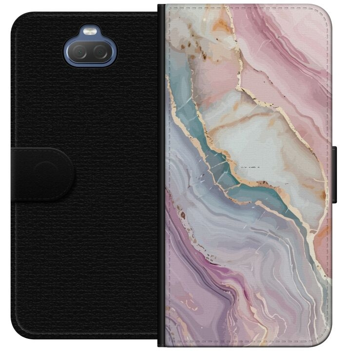 Plånboksfodral till Sony Xperia 10 Plus med Marmor motiv i gruppen SMARTPHONE & SURFPLATTOR / Mobilskydd / Sony hos TP E-commerce Nordic AB (A61113)