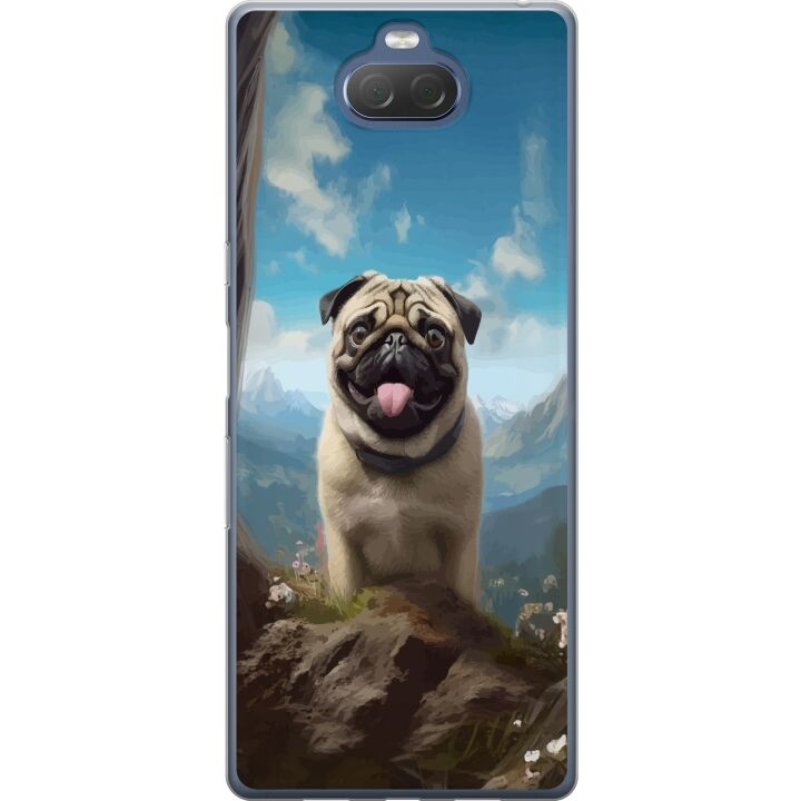 Mobilskal till Sony Xperia 10 Plus med Glad Hund motiv i gruppen SMARTPHONE & SURFPLATTOR / Mobilskydd / Sony hos TP E-commerce Nordic AB (A61136)