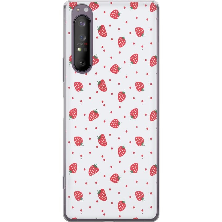 Mobilskal till Sony Xperia 1 II med Jordgubbar motiv i gruppen SMARTPHONE & SURFPLATTOR / Mobilskydd / Sony hos TP E-commerce Nordic AB (A61162)