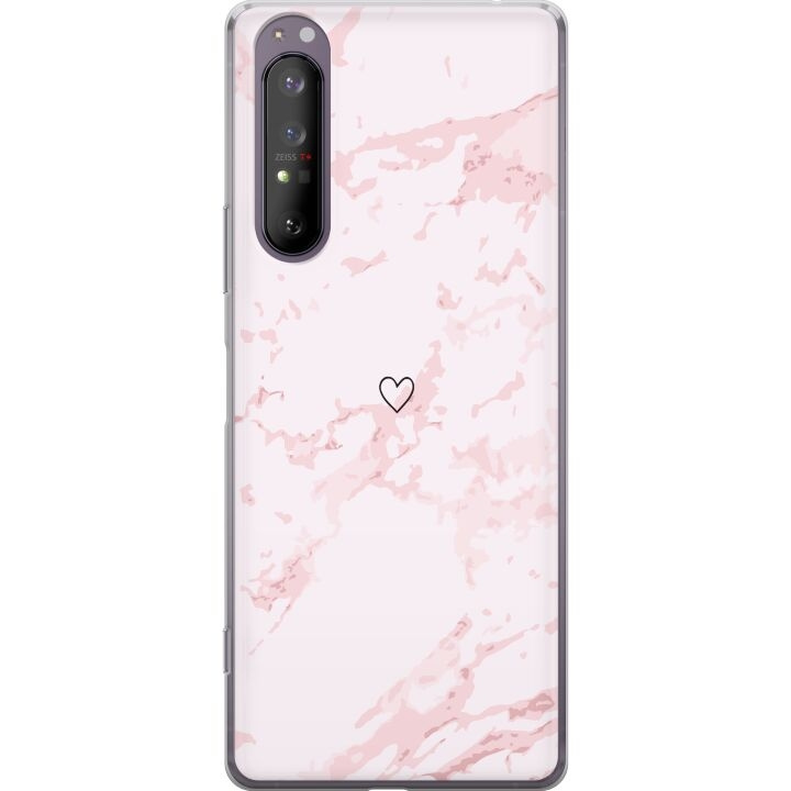 Mobilskal till Sony Xperia 1 II med Rosa Hjärta motiv i gruppen SMARTPHONE & SURFPLATTOR / Mobilskydd / Sony hos TP E-commerce Nordic AB (A61168)