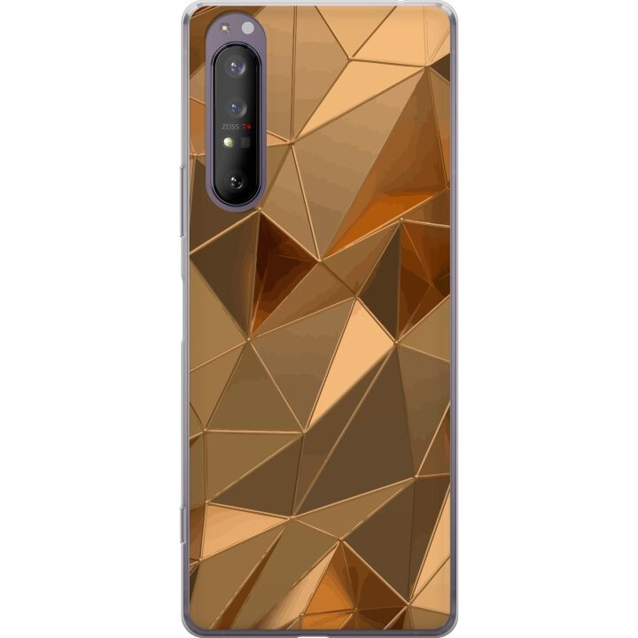 Mobilskal till Sony Xperia 1 II med 3D Guld motiv i gruppen SMARTPHONE & SURFPLATTOR / Mobilskydd / Sony hos TP E-commerce Nordic AB (A61169)
