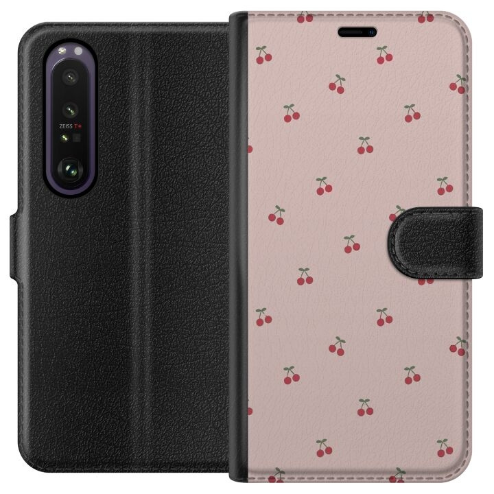 Plånboksfodral till Sony Xperia 1 III med Körsbär motiv i gruppen SMARTPHONE & SURFPLATTOR / Mobilskydd / Sony hos TP E-commerce Nordic AB (A61179)
