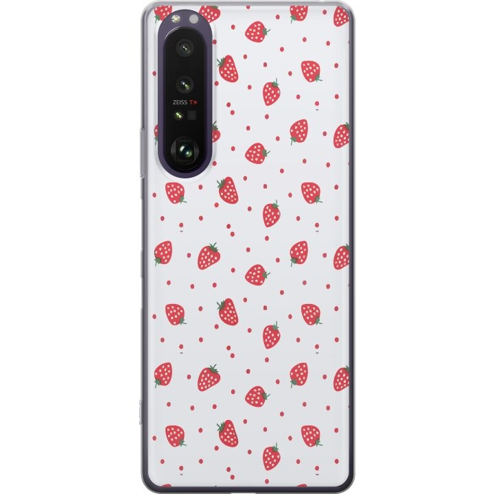 Mobilskal till Sony Xperia 1 III med Jordgubbar motiv i gruppen SMARTPHONE & SURFPLATTOR / Mobilskydd / Sony hos TP E-commerce Nordic AB (A61216)
