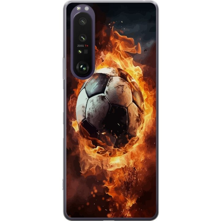 Mobilskal till Sony Xperia 1 III med Fotboll motiv i gruppen SMARTPHONE & SURFPLATTOR / Mobilskydd / Sony hos TP E-commerce Nordic AB (A61220)