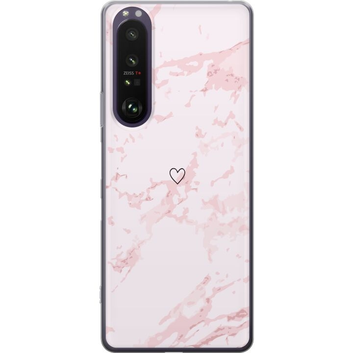 Mobilskal till Sony Xperia 1 III med Rosa Hjärta motiv i gruppen SMARTPHONE & SURFPLATTOR / Mobilskydd / Sony hos TP E-commerce Nordic AB (A61222)