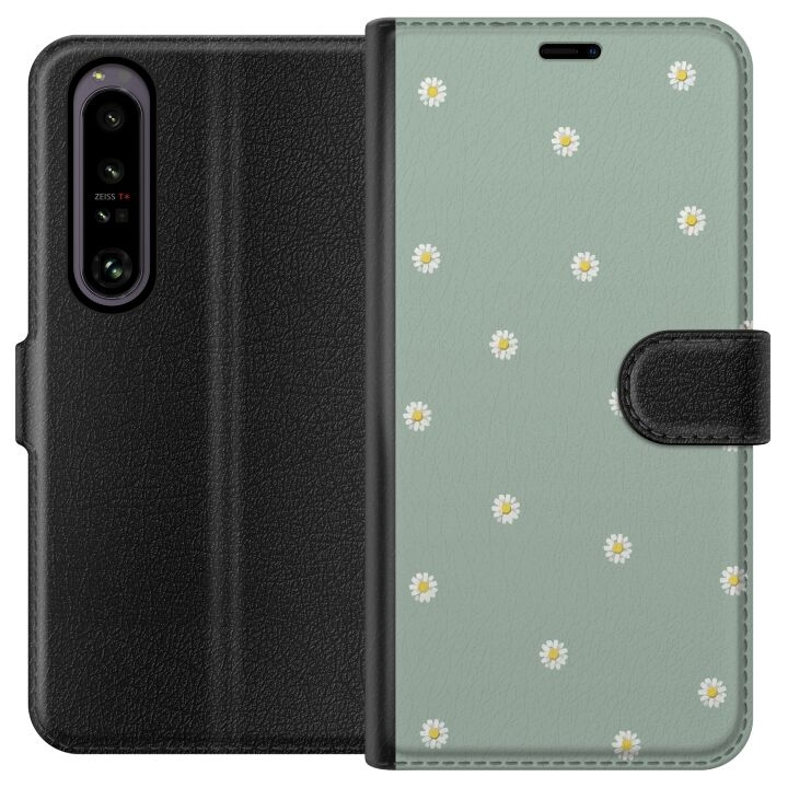 Plånboksfodral till Sony Xperia 1 IV med Prästkragar motiv i gruppen SMARTPHONE & SURFPLATTOR / Mobilskydd / Sony hos TP E-commerce Nordic AB (A61230)