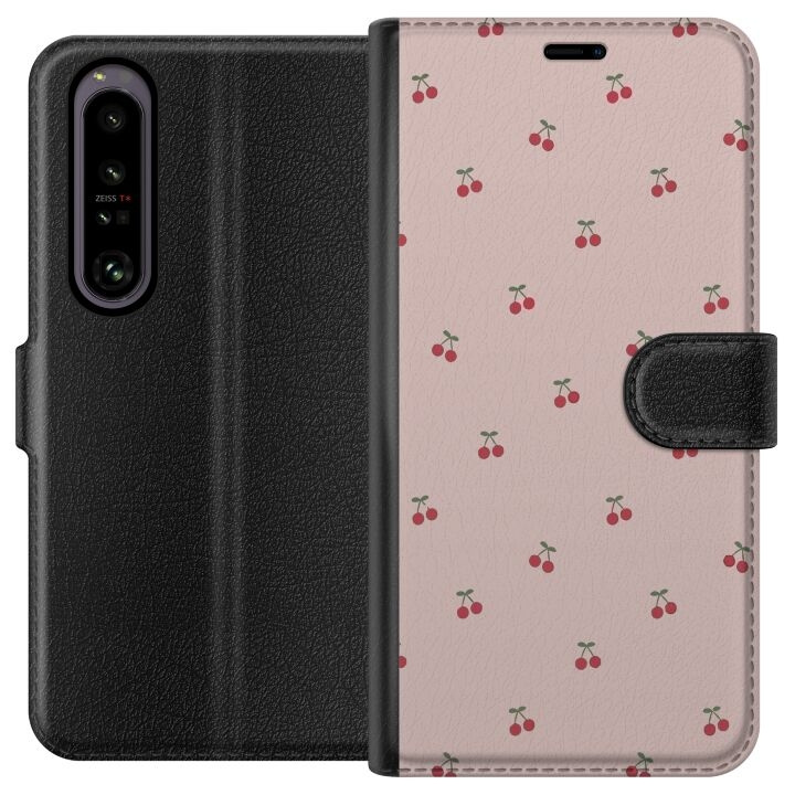 Plånboksfodral till Sony Xperia 1 IV med Körsbär motiv i gruppen SMARTPHONE & SURFPLATTOR / Mobilskydd / Sony hos TP E-commerce Nordic AB (A61233)