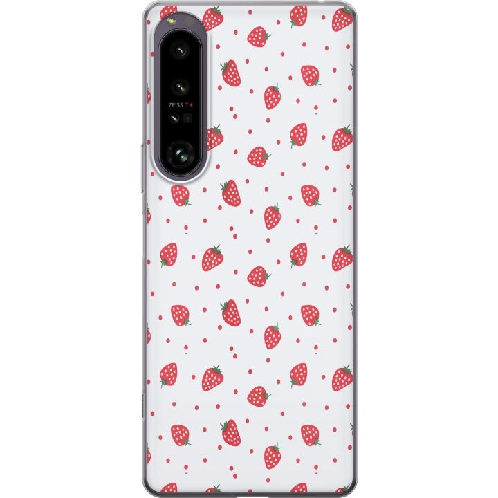 Mobilskal till Sony Xperia 1 IV med Jordgubbar motiv i gruppen SMARTPHONE & SURFPLATTOR / Mobilskydd / Sony hos TP E-commerce Nordic AB (A61270)