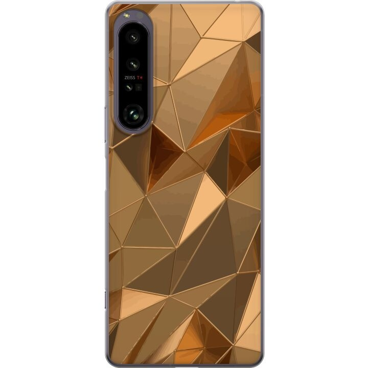 Mobilskal till Sony Xperia 1 IV med 3D Guld motiv i gruppen SMARTPHONE & SURFPLATTOR / Mobilskydd / Sony hos TP E-commerce Nordic AB (A61277)
