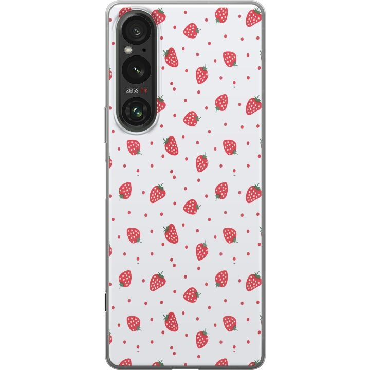 Mobilskal till Sony Xperia 1 V med Jordgubbar motiv i gruppen SMARTPHONE & SURFPLATTOR / Mobilskydd / Sony hos TP E-commerce Nordic AB (A61324)