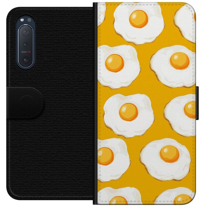 Plånboksfodral till Sony Xperia 5 II med Stekt ägg motiv i gruppen SMARTPHONE & SURFPLATTOR / Mobilskydd / Sony hos TP E-commerce Nordic AB (A61363)