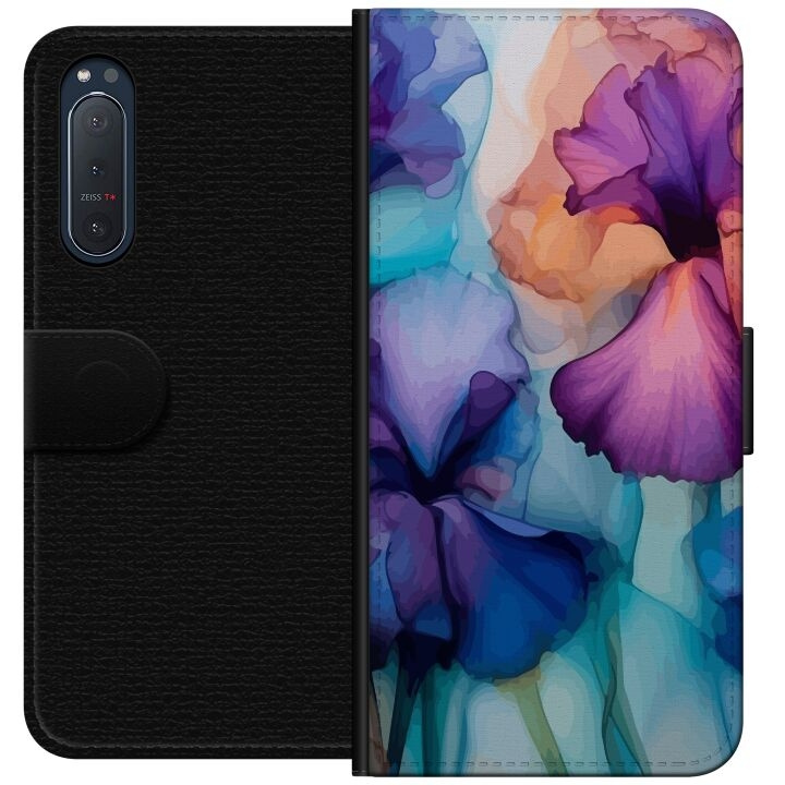 Plånboksfodral till Sony Xperia 5 II med Magiska blommor motiv i gruppen SMARTPHONE & SURFPLATTOR / Mobilskydd / Sony hos TP E-commerce Nordic AB (A61364)