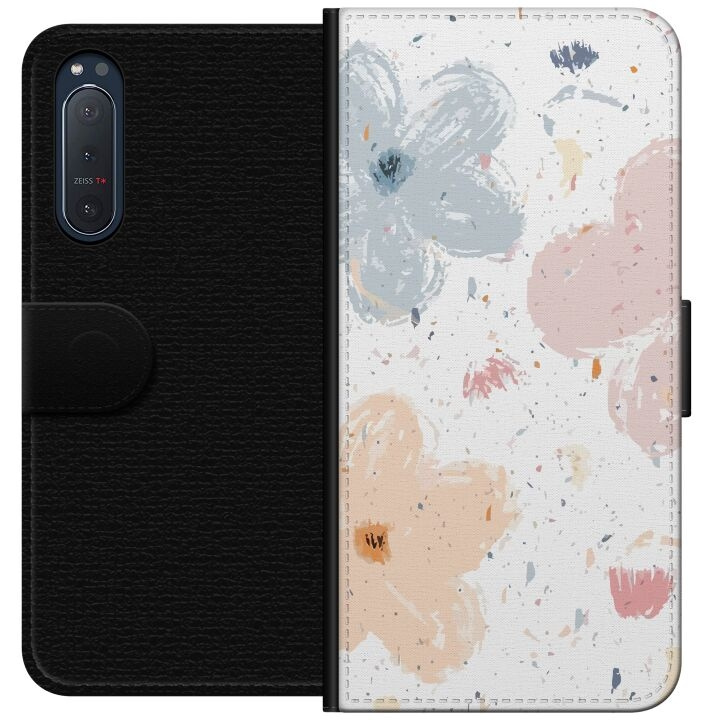 Plånboksfodral till Sony Xperia 5 II med Blommor motiv i gruppen SMARTPHONE & SURFPLATTOR / Mobilskydd / Sony hos TP E-commerce Nordic AB (A61373)