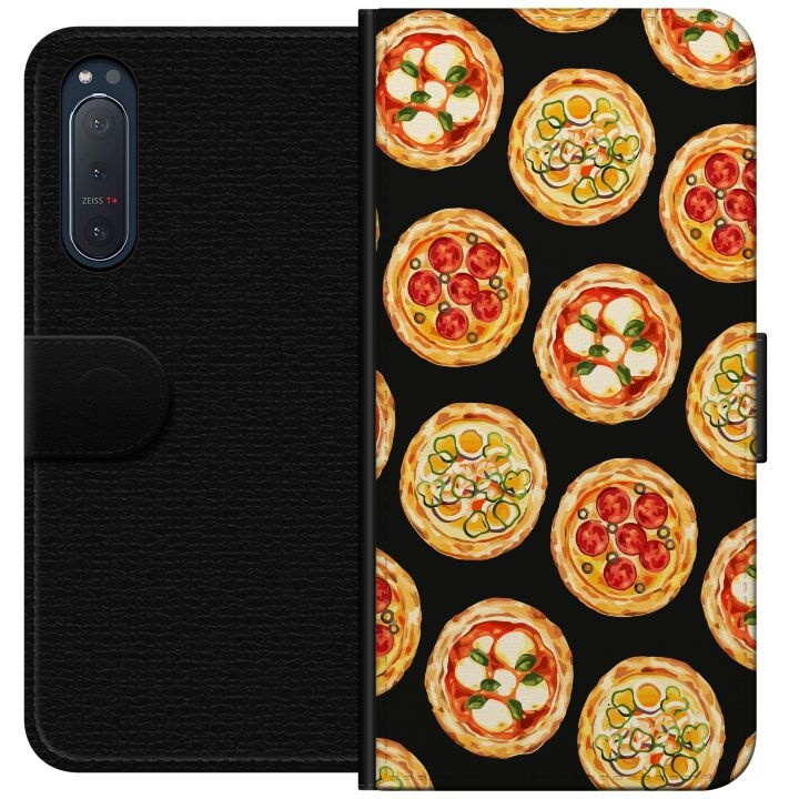 Plånboksfodral till Sony Xperia 5 II med Pizza motiv i gruppen SMARTPHONE & SURFPLATTOR / Mobilskydd / Sony hos TP E-commerce Nordic AB (A61374)