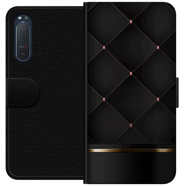 Plånboksfodral till Sony Xperia 5 II med Lyxig linje motiv i gruppen SMARTPHONE & SURFPLATTOR / Mobilskydd / Sony hos TP E-commerce Nordic AB (A61376)