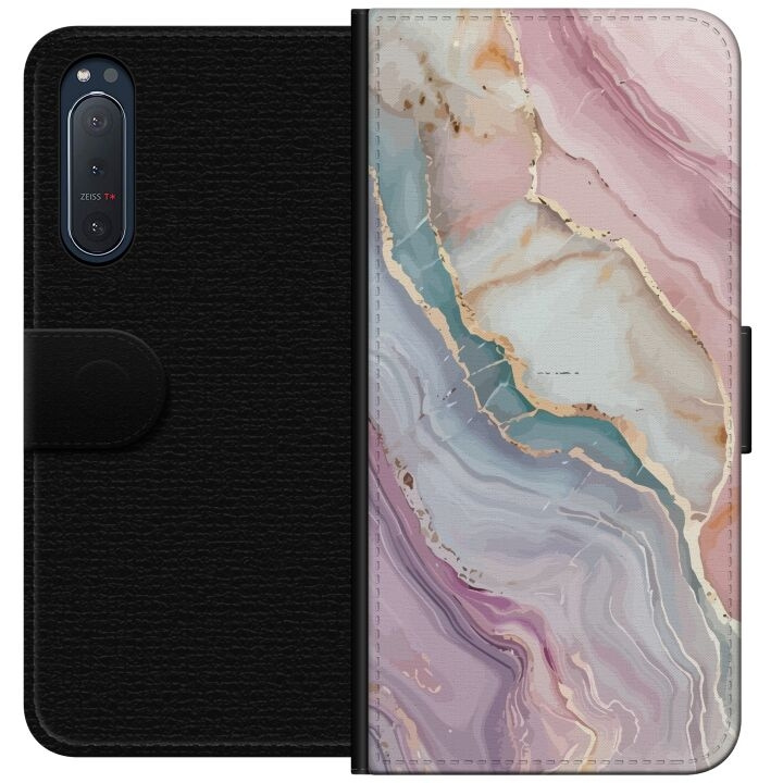 Plånboksfodral till Sony Xperia 5 II med Marmor motiv i gruppen SMARTPHONE & SURFPLATTOR / Mobilskydd / Sony hos TP E-commerce Nordic AB (A61383)