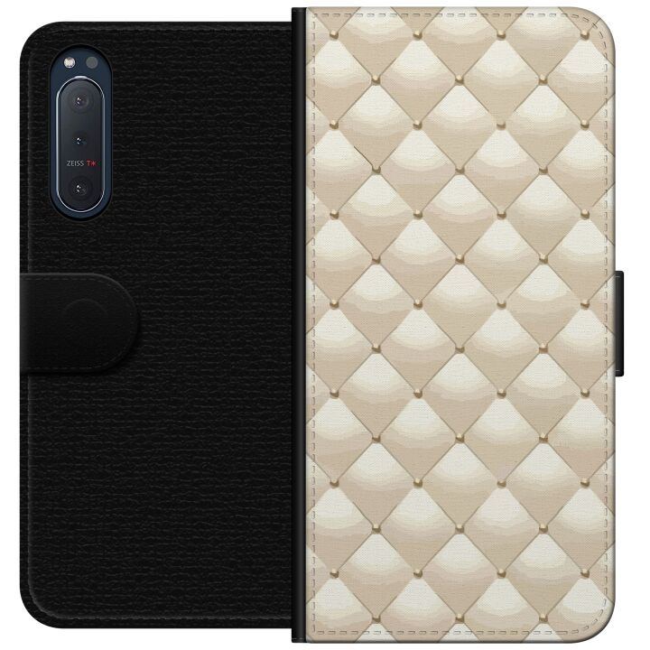 Plånboksfodral till Sony Xperia 5 II med Guldglans motiv i gruppen SMARTPHONE & SURFPLATTOR / Mobilskydd / Sony hos TP E-commerce Nordic AB (A61387)