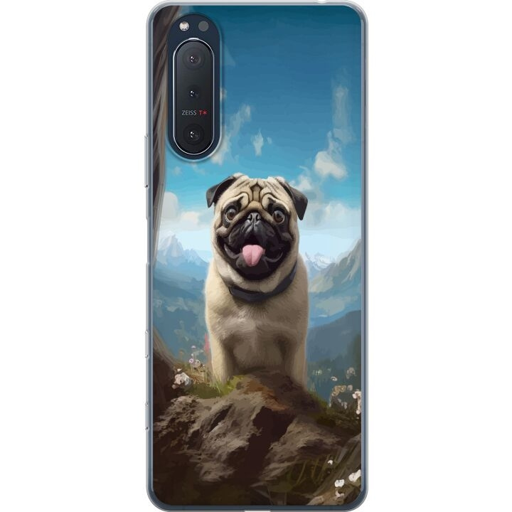 Mobilskal till Sony Xperia 5 II med Glad Hund motiv i gruppen SMARTPHONE & SURFPLATTOR / Mobilskydd / Sony hos TP E-commerce Nordic AB (A61406)